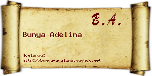 Bunya Adelina névjegykártya